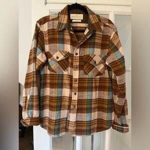 Imogene + Willie Ellie Plaid Flannel button down shirt top M
